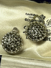 Vintage Silver Tone Marcasite Clip on Earrings