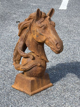 Horse Head Statue, Cast Iron, Large In Size. We Ship Worldwide.