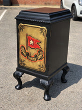 Pair Of Edwardian Wine Celleratte Cabinets With White Star Line Decoration.