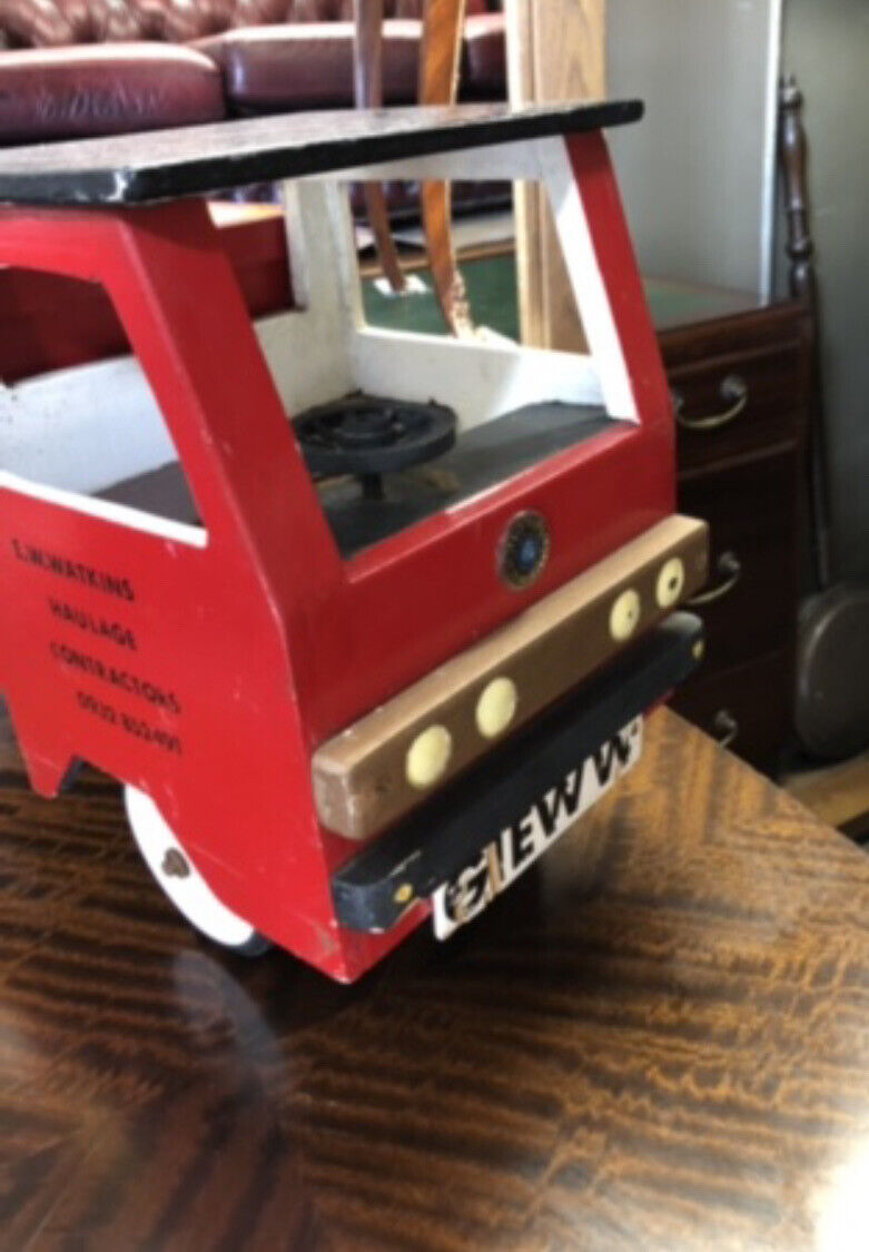 Large Vintage Wooden Model Of A Lorry