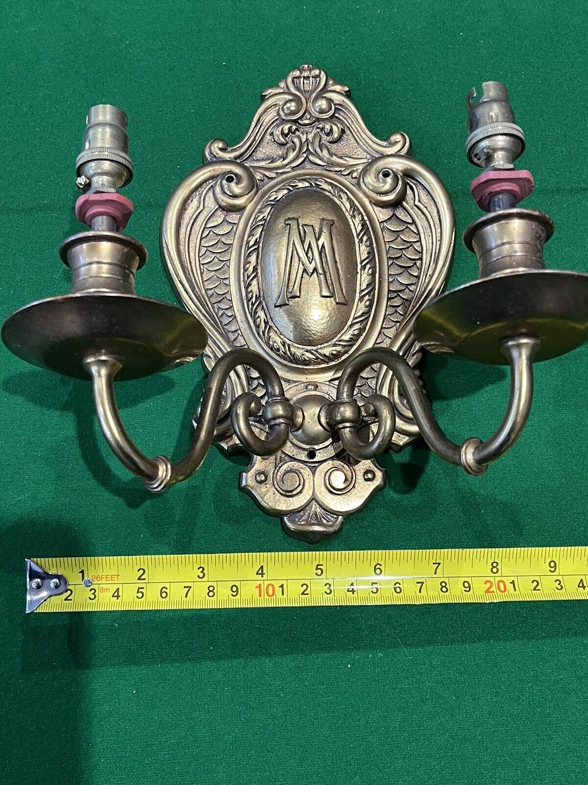 Brass Wall Wall Light. With MA Or AM Initials