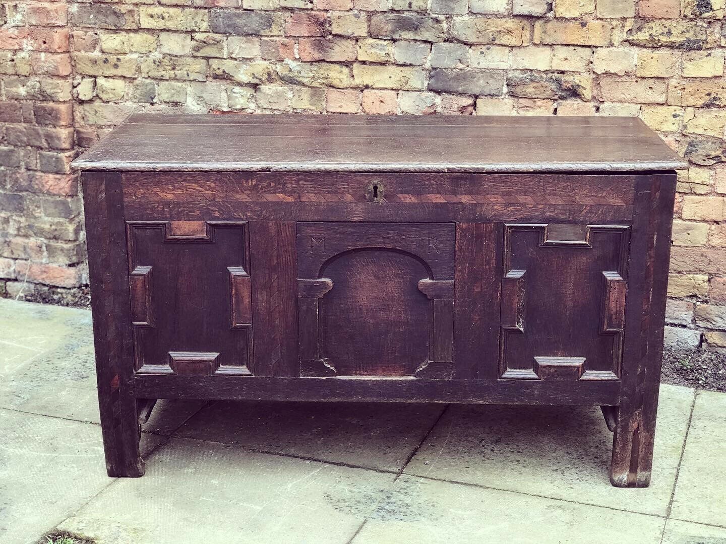 Antique Oak Chest / Trunk. 18th Century.