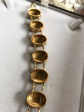 Vintage Gold Tone Etruscan Roman Gods Bracelet