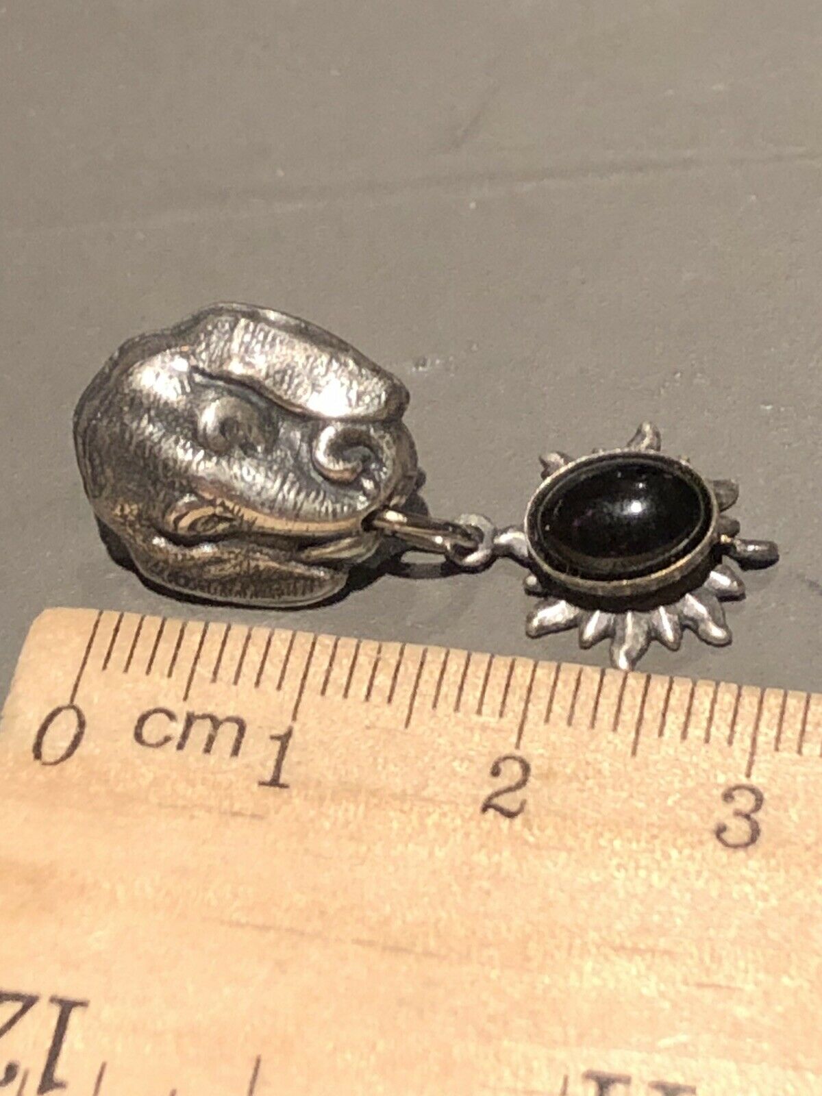 Vintage Silver Tone Elephant Drop Earrings