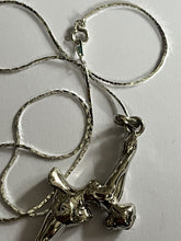 Vintage Silver Tone Iceskater Pendant Necklace