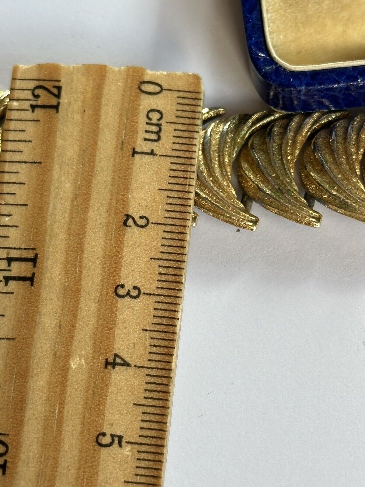 Vintage Gold Tone Half Moon Bracelet