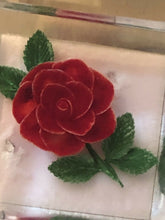 Vintage Reverse Carved Rose Acrylic Lucite Brooch