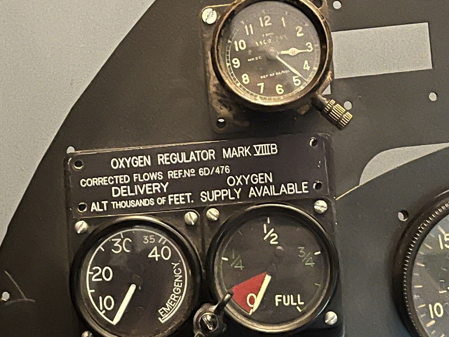 RAF Cockpit Dash With Air Ministry Dials