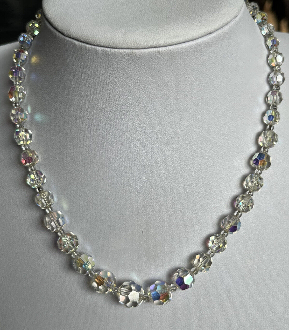 Vintage Aurora Borealis Beaded Necklace