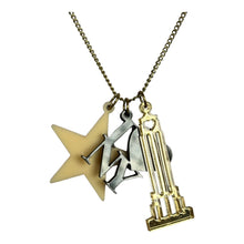 Vintage Acrylic New York Star Pendant Necklace