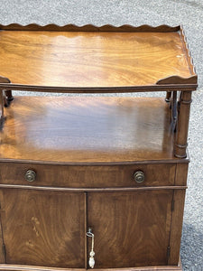 Mahogany Side Cabinet, With Drawer And Cupboard. Good Quality Piece.
