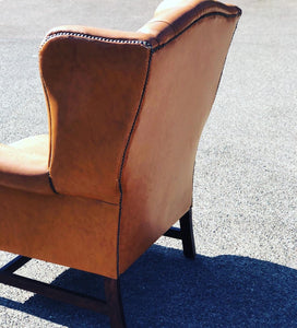 Tan Leather Armchair, Country House Library Armchair.