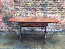 Regency Sofa Table, Cuban Mahogany With Inlay. Double Sided For Central Use.