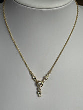 Vintage Signed 1980s Gold Plated Crystal Necklace Old New Stock
