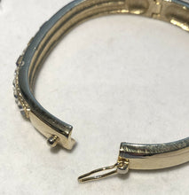 Kenneth J Lane Gold Tone Diamanté Hinged Bracelet