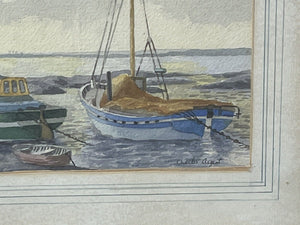 Marine Watercolour Signed Charles Argent
