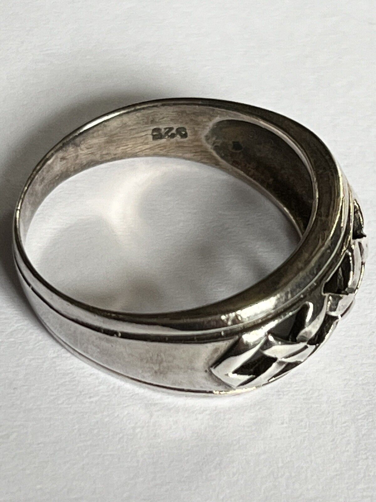 Vintage Silver 925 Cut Out Ring Size Q1/2