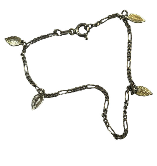 Vintage Silver 925 Heart Padlock 4 Charm Bracelet
