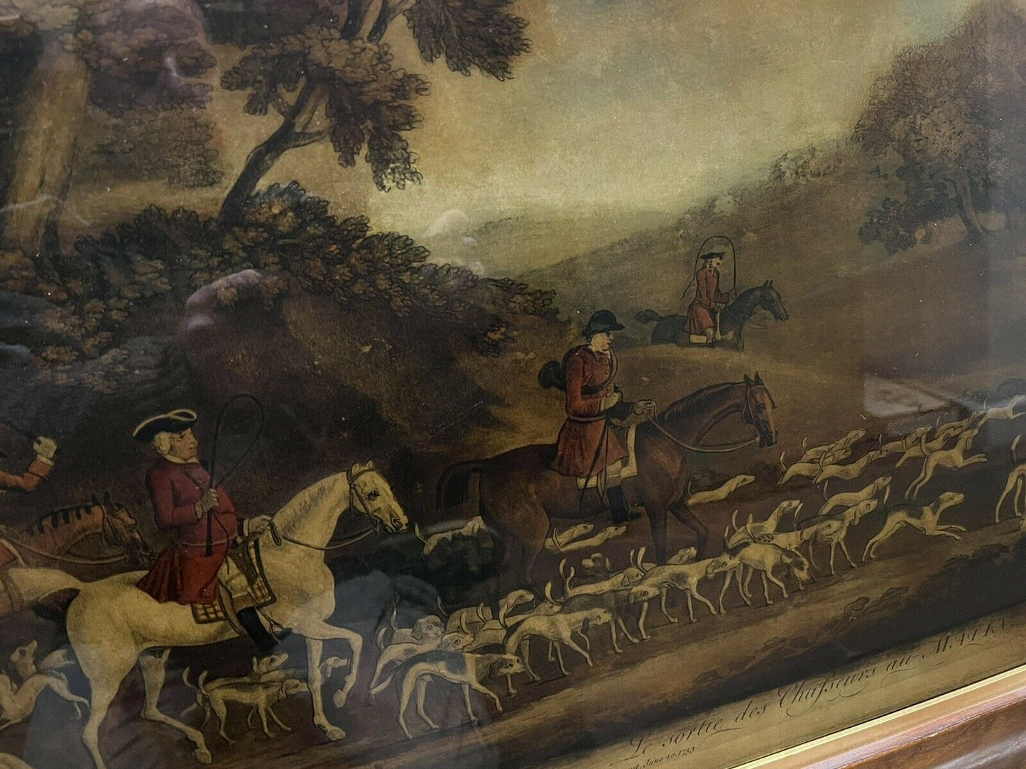 Victorian Crystoleum “ Going Out In The Morning “ In A Maple Frame.