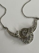 Vintage Marcasite Silver Tone Necklace
