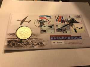 Coin First Day Cover. A Celebration Of Aviation Farnborough