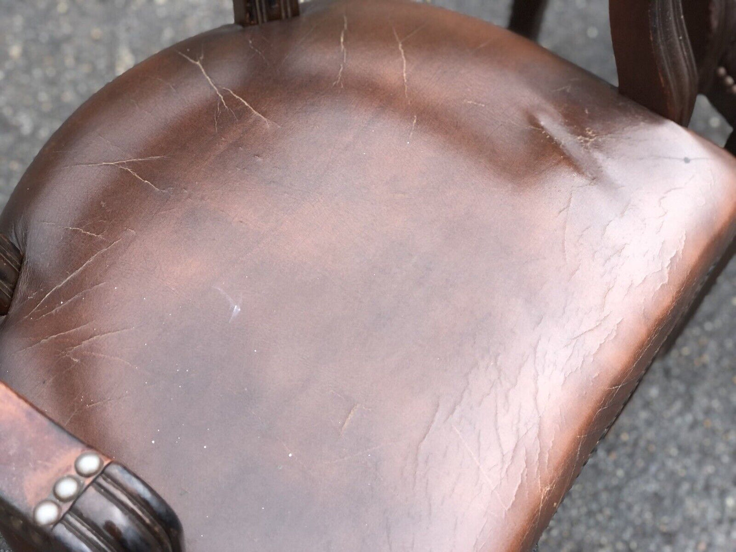 Brown Leather Pair Of Desk Chairs