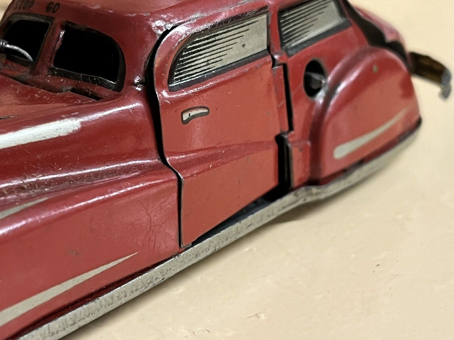 Old Metal Clockwork Toy Car.