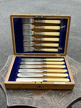 Fish Servers In Original Oak Case