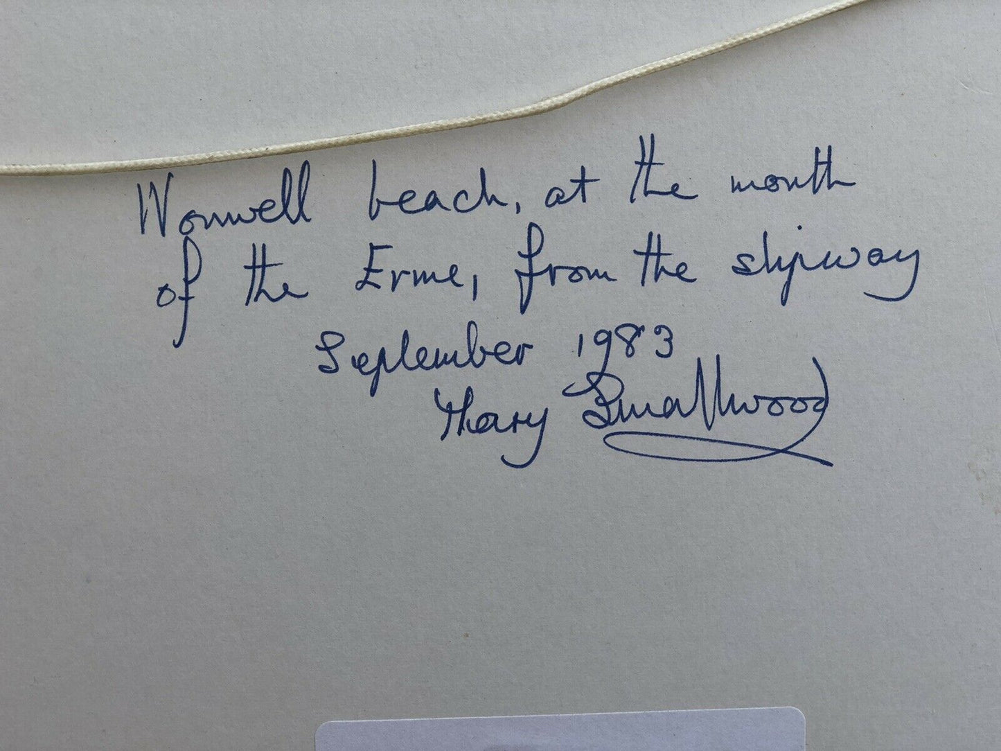 Signed Watercolour By Mary Smallwood 1983