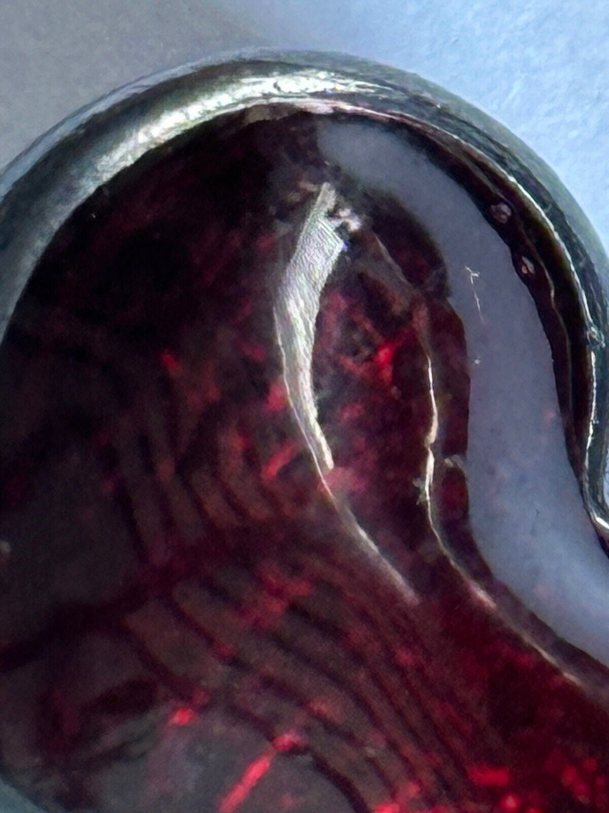 Vintage Red Enamel Heart Clip On Earrings