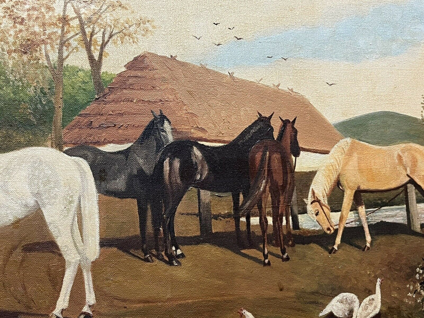 Signed Oil On Canvas By E .Wisniewski 1964