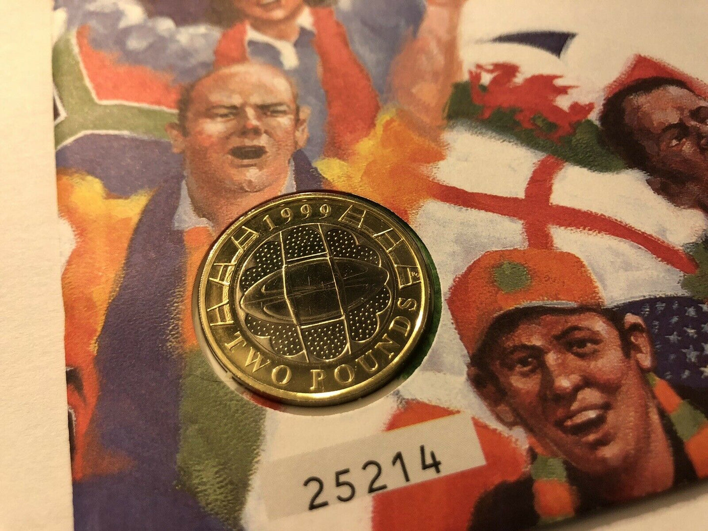 Coin First Day Cover. Rugby World Cup, Wales, October 1999