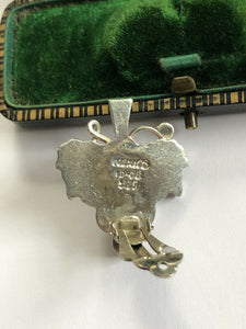 Vintage Silver Taxco Mexico Grape Clip On Earrings