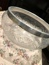 Antique Hallmarked Silver Rimmed & Glass Fruit Bowl