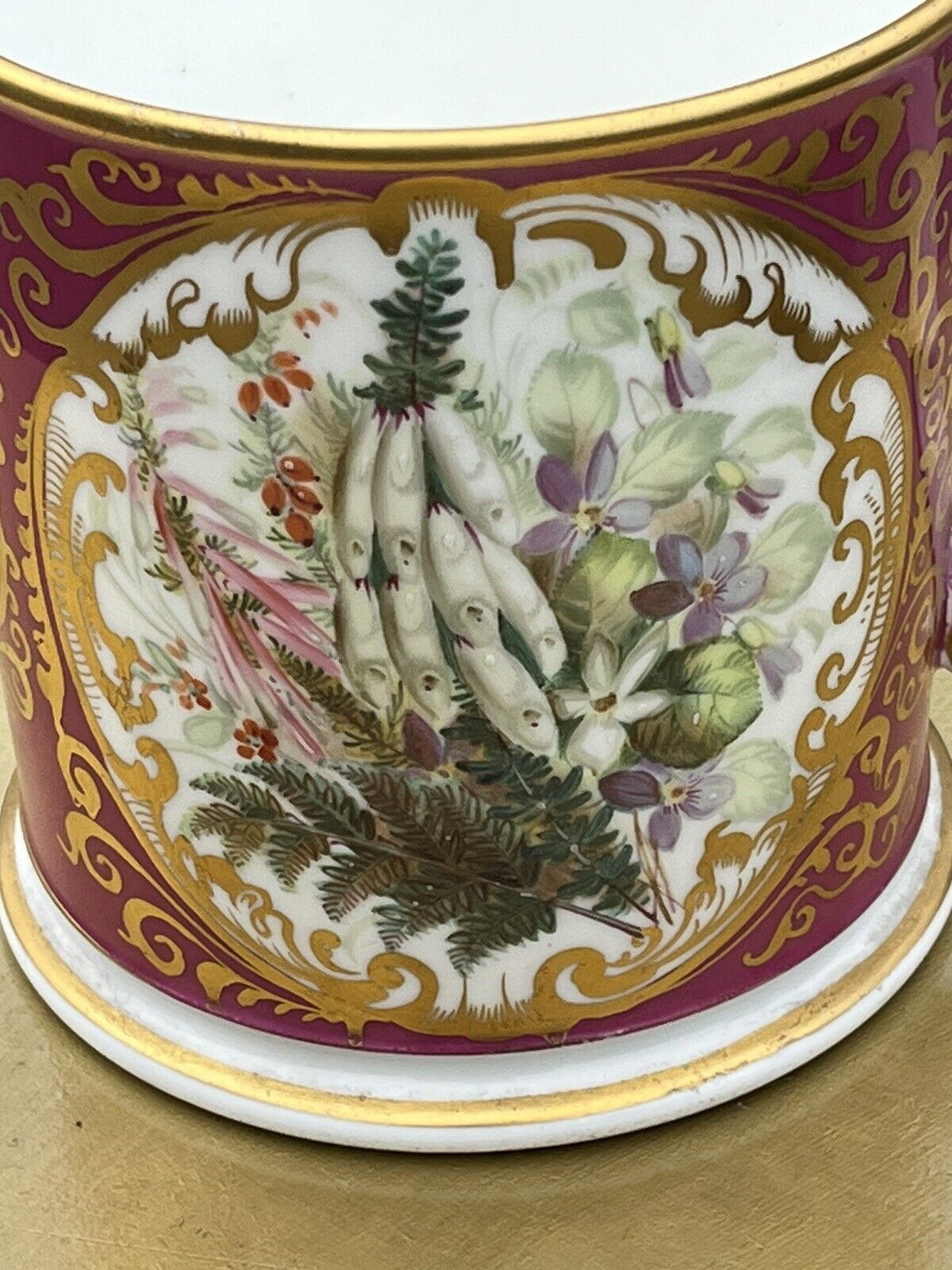 Victorian Porcelain Hand Decorated Cup. Large In Size.
