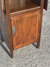 Edwardian Bedside Cabinet. In Mahogany With Fold Out Flaps