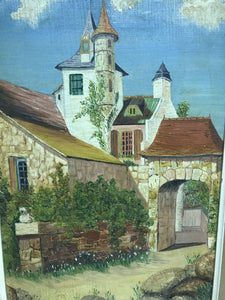 Mid Century Oil On Canvas. Signed. Gilt Frame.