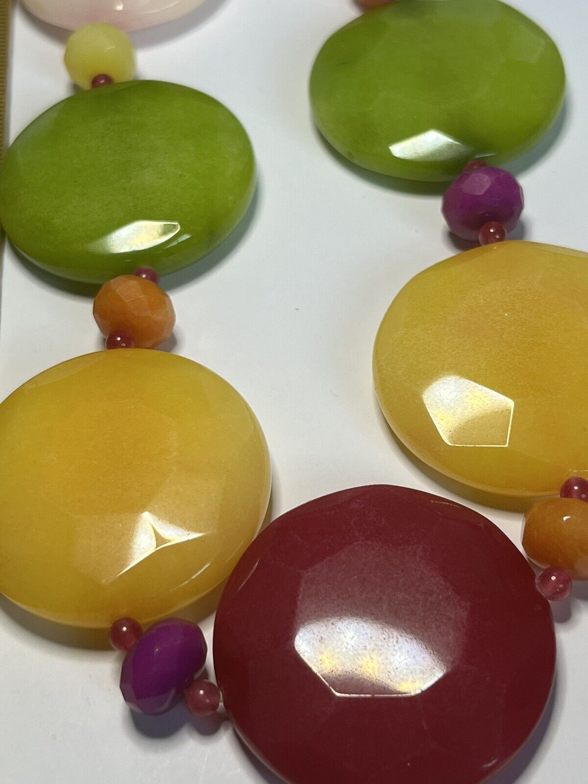 Butler And Wilson Statement Glass Disk Necklace