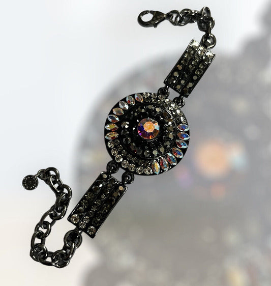 Butler And Wilson Gunmetal Black Aurora Borealis Bracelet