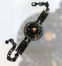 Butler And Wilson Gunmetal Black Aurora Borealis Bracelet
