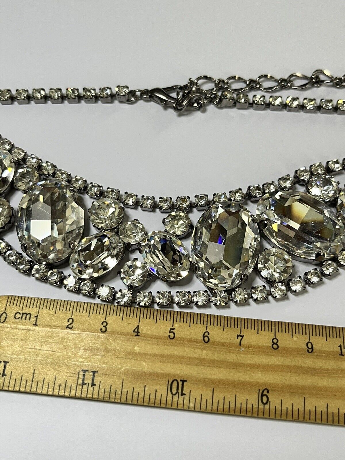 Vintage Large Diamanté Collar Bracelet