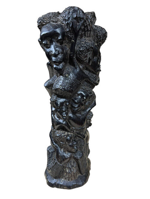Antique Carved Tree Of Life African figure