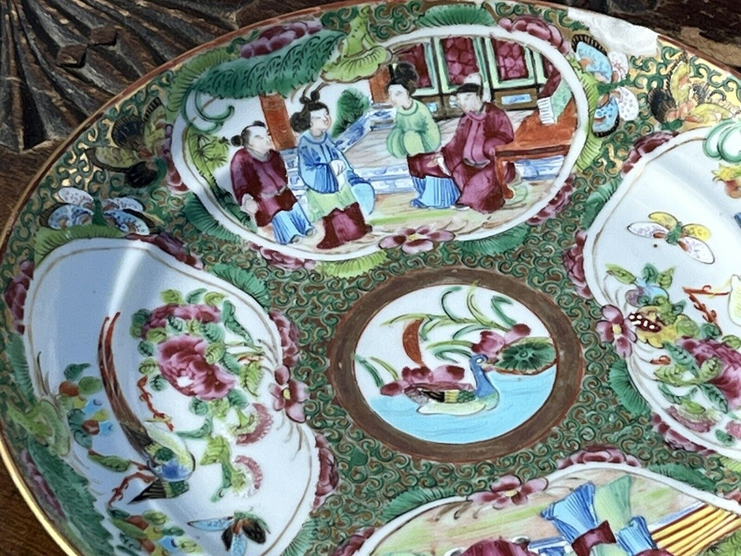 Canton Famille Rose Pair Of Plates