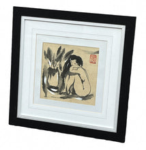 Japanese Scholar Ink Brush Work Paintings With Signed Chop Mark