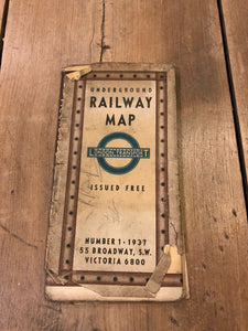 London Transport 1937 Railway Map Number 1