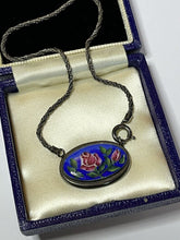 Vintage Silver 835 Hand Painted Enamel Bracelet