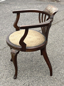 Antique Edwardian Inlaid Mahogany Armchair , Superb Quality.