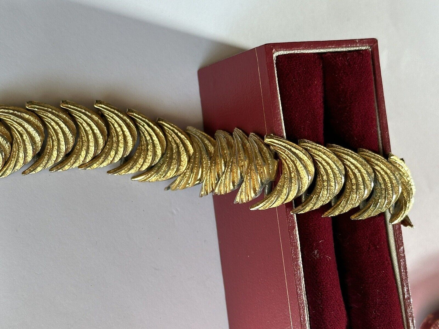 Vintage Gold Tone Half Moon Bracelet