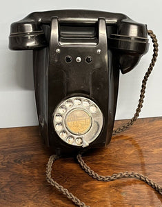 Bakelite Wall Telephone In Black