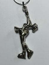 Vintage Silver Tone Iceskater Pendant Necklace